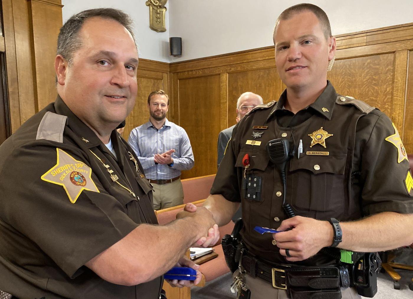 Officer honored for saving life